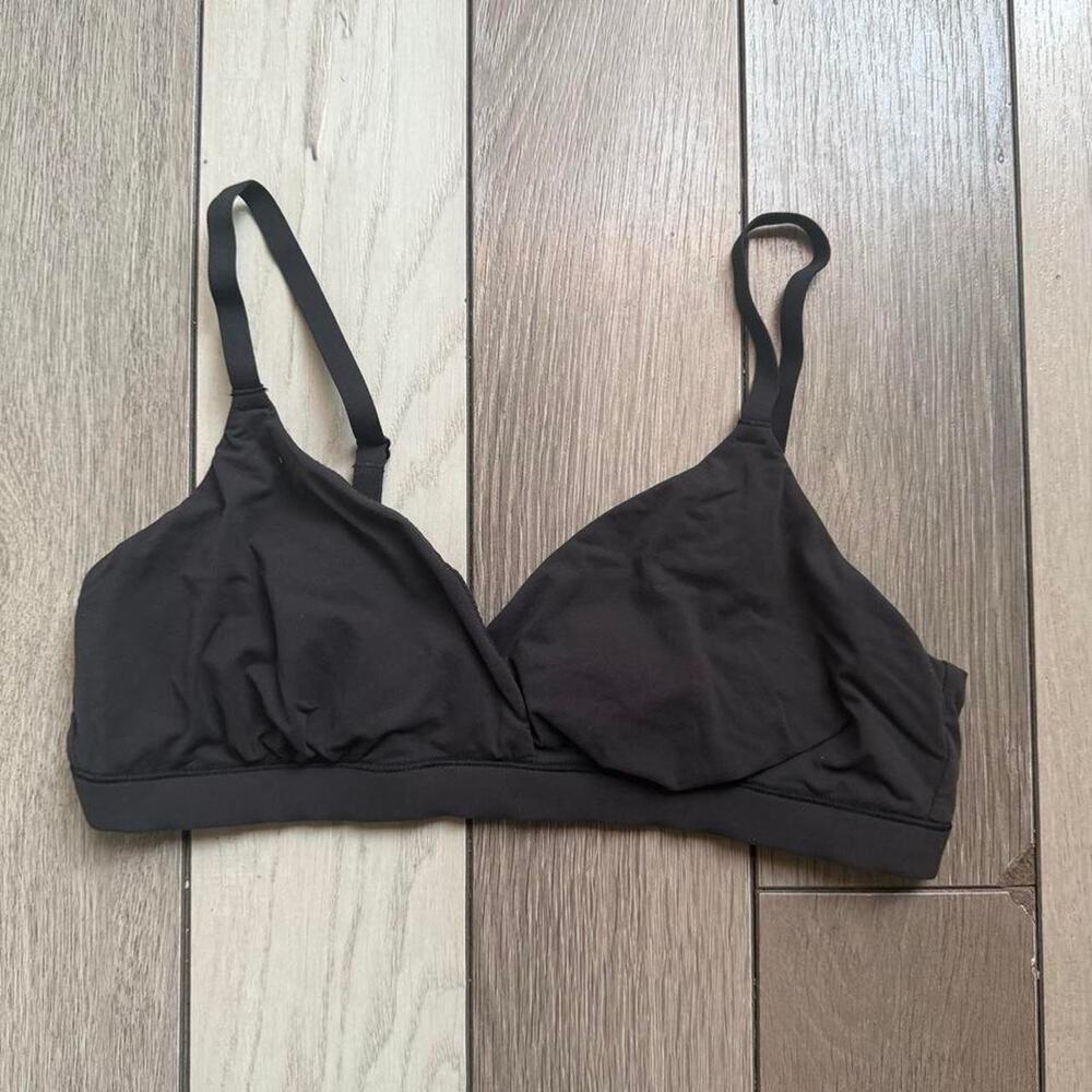 Skims black triangle bralette bra
